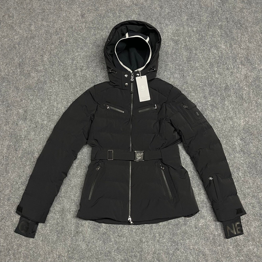 Bogner ELLYA-T Jacket Womens Small Black Ski Waterproof Stretch Belted Insulated